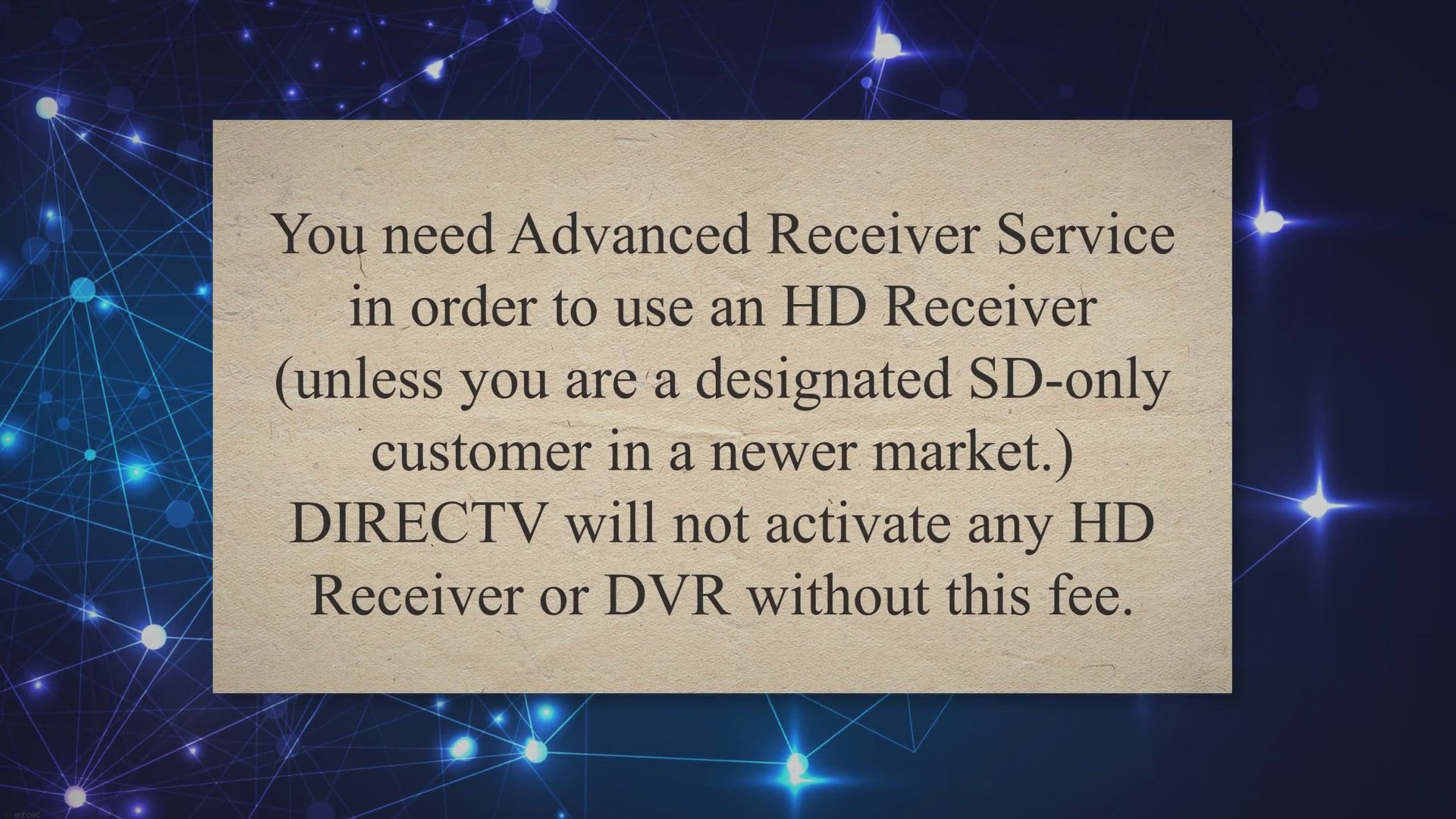 Video thumbnail for Directv Advanced Receiver Service Fee Waived