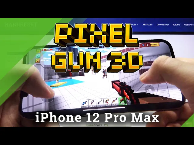Video thumbnail for Test Pixel Gun 3D on iPhone 12 Pro Max – FPS / Drop / Crashes Checkup