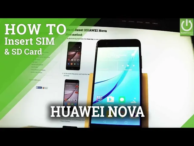 Video thumbnail for How to Set SIM and SD Card in HUAWEI Nova - Install SIM & SD