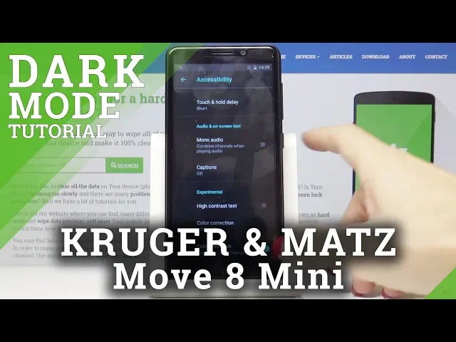Video thumbnail for How to Invert Screen Colors on KRUGER & MATZ Move 8 Mini - Set Up Display