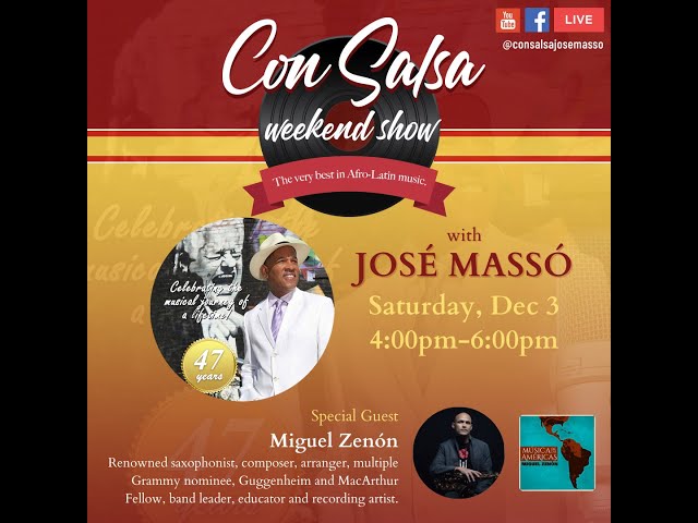 Video thumbnail for "¡Con Salsa!" Live - Miguel Zenón, "Música de las Américas" Saturday, 12.3.22