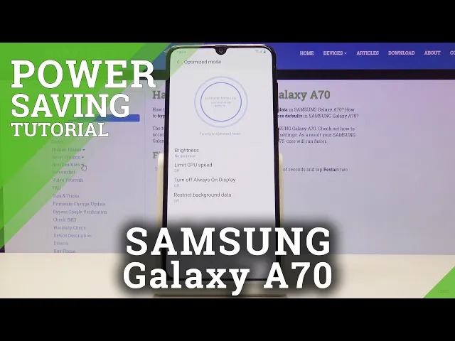 Video thumbnail for How to Enable Power Saving Mode in SAMSUNG Galaxy A70 - Extend Battery Life