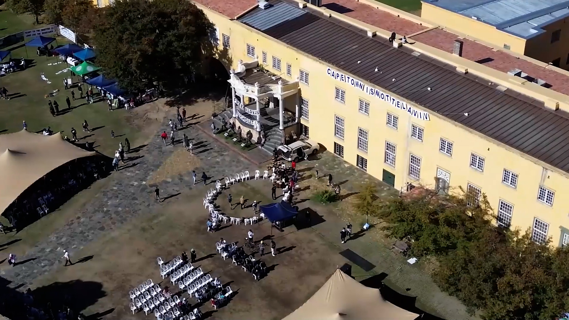Video thumbnail for Pro-Palestine protest held at oldest colonial building in South Africa