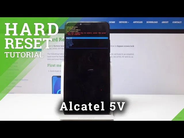 Video thumbnail for Hard Reset Alcatel 5V - Bypass Screen Lock / Factory Reset