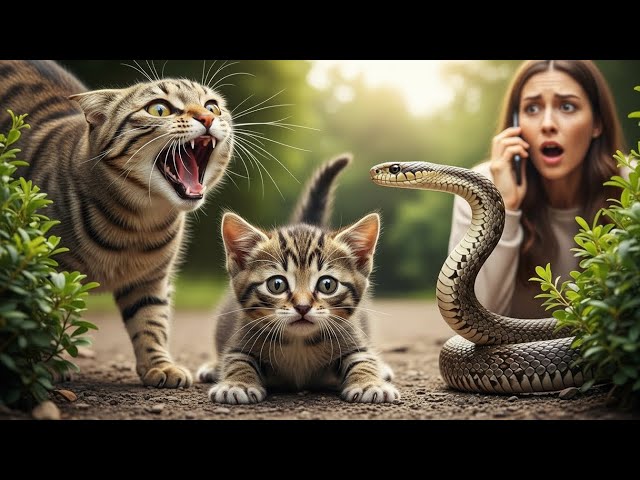 Video thumbnail for Snake Attacks Kitten, Mother Cat Runs for Help | Emotional Animal Rescue