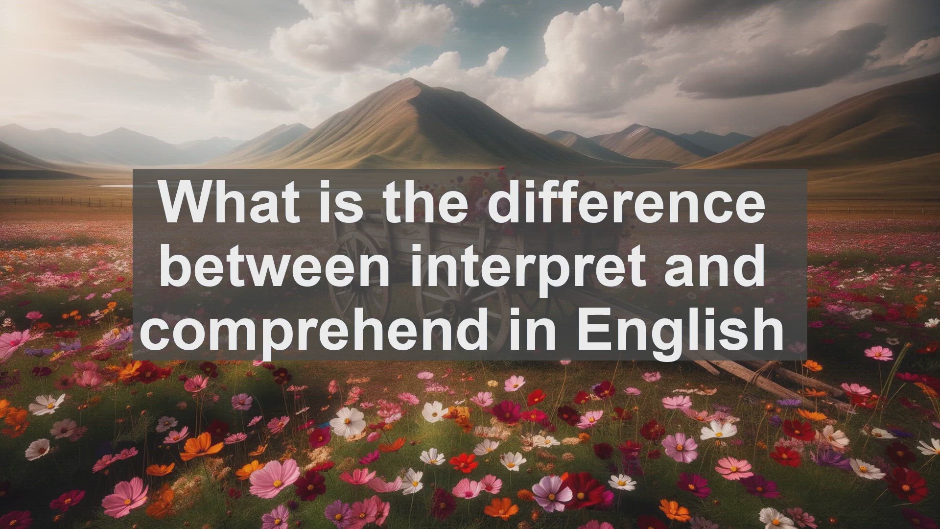 'Video thumbnail for What is the difference between interpret and comprehend in English?'