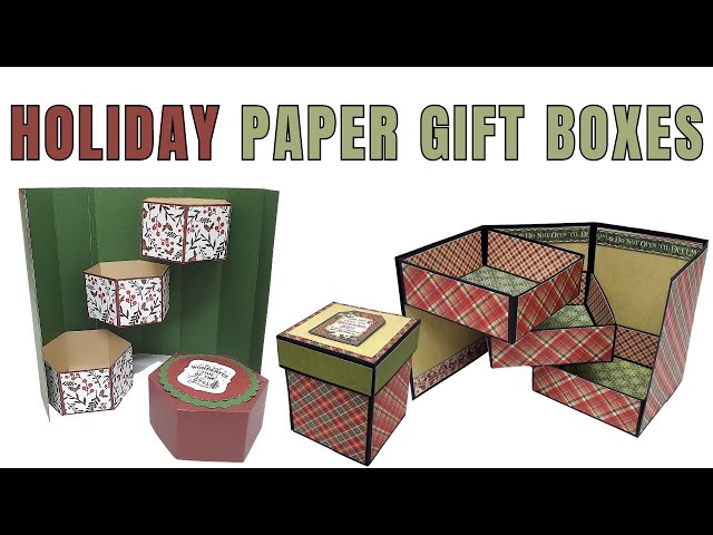Video thumbnail for How to make Holiday Paper Gift Boxes | DIY Christmas Boxes Designs