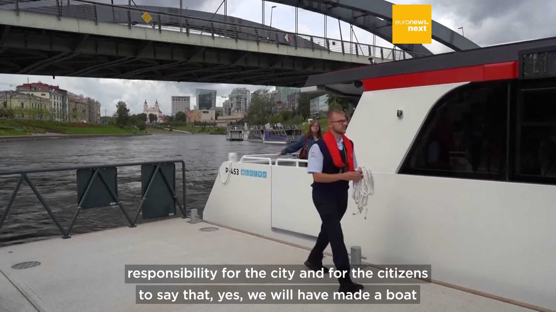 'Video thumbnail for This is Europe’s first electric boat to shuttle the public on a river. But will it be used?'