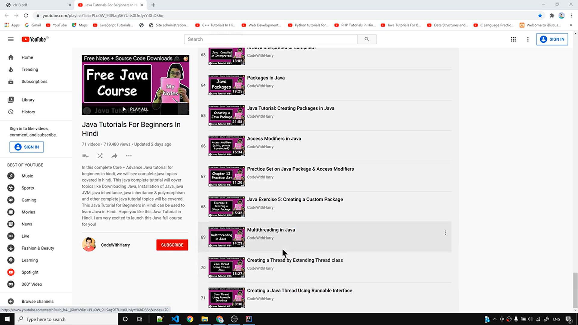 'Video thumbnail for Java Thread Life Cycle'
