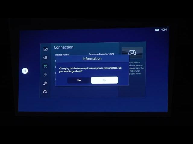 Video thumbnail for How To Enter Game Mode on SAMSUNG The Freestyle Projector - Special Gaming Mode for Picture Quality