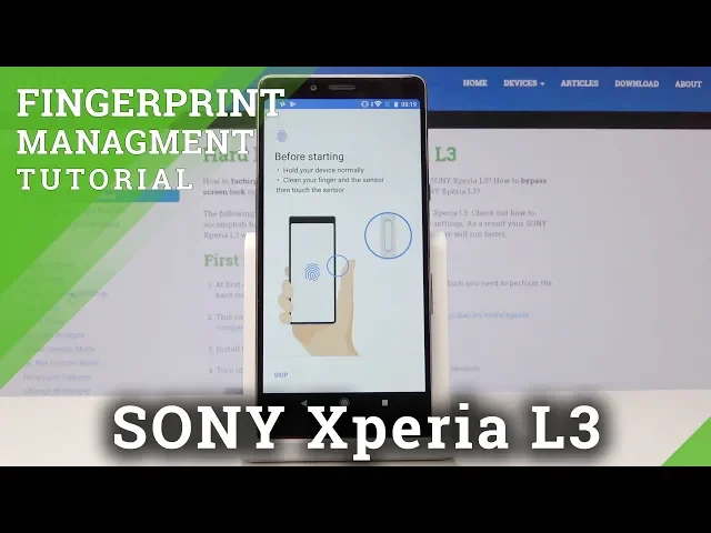 Video thumbnail for How to Add Fingerprint in Sony Xperia L3 - Set Up Screen Lock