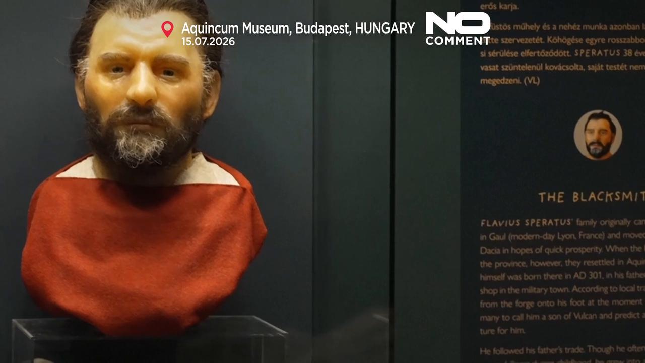 Video thumbnail for Most realistic ancient roman faces revealed at Budapest exhibition