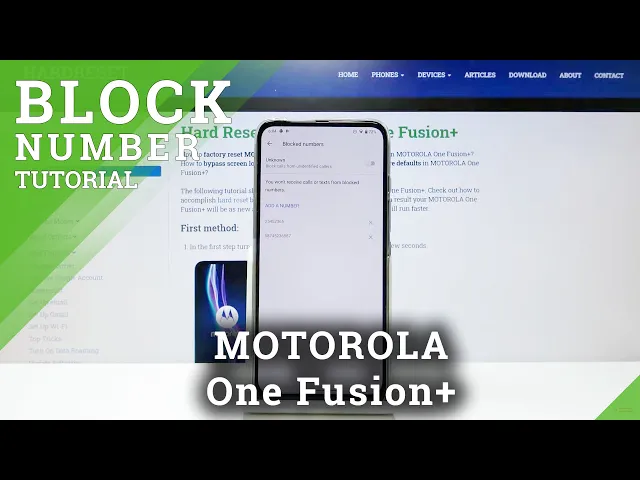 Video thumbnail for How to Block Number in MOTOROLA One Fusion+ – Find Blacklist Settings
