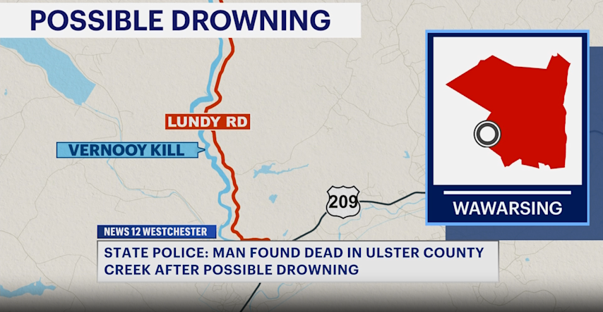 Video thumbnail for Man found dead in Ulster County creek after possible drowning