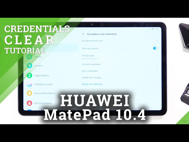 Video thumbnail for How to Clear Credentials on HUAWEI MatePad 10.4 – Remove Credentials