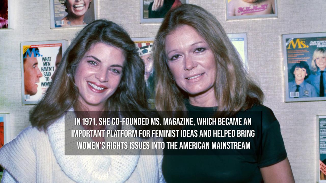 Video thumbnail for Gloria Steinem, pioneering voice of the women's movement, dies at 92.