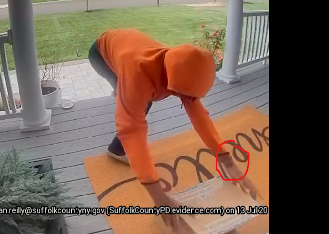 Video thumbnail for Package containing iPad stolen from Centereach porch