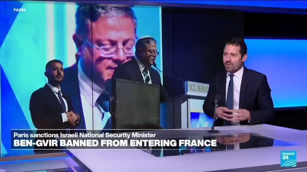 Video thumbnail for Israeli minister Ben-Gvir banned from entering France