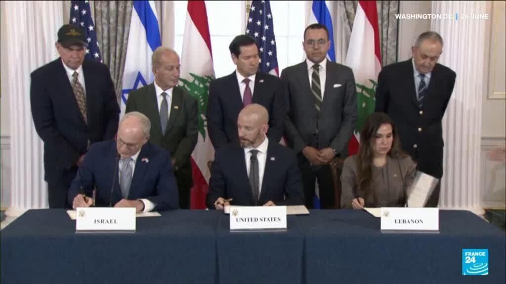 Video thumbnail for Lebanon, Israel hold US-brokered talks in Rome