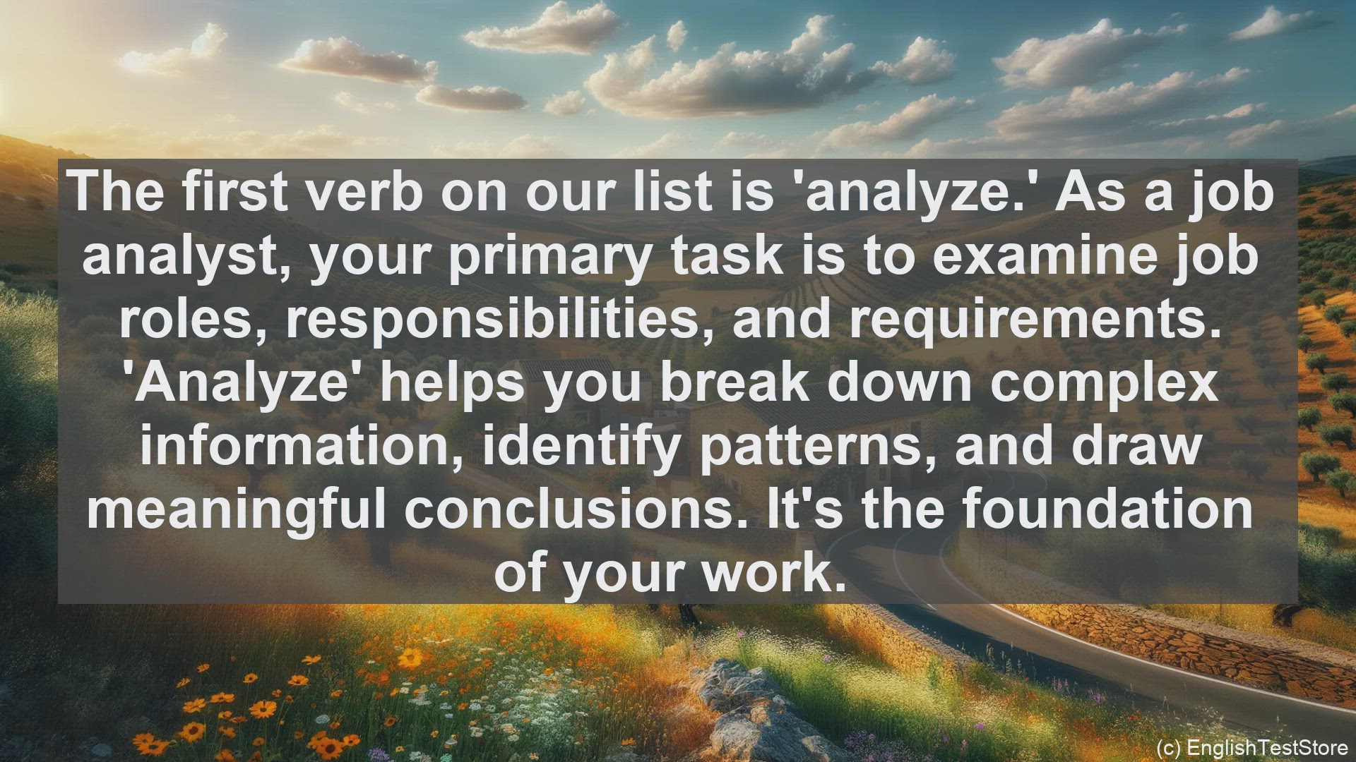'Video thumbnail for Top 10 English Verbs for Job Analyst'