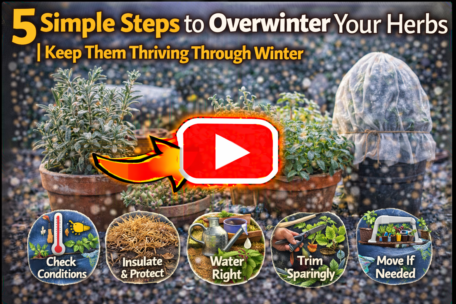 Video thumbnail for 5 Simple Steps to Overwinter Your Herbs | Keep Them Thriving Through Winter