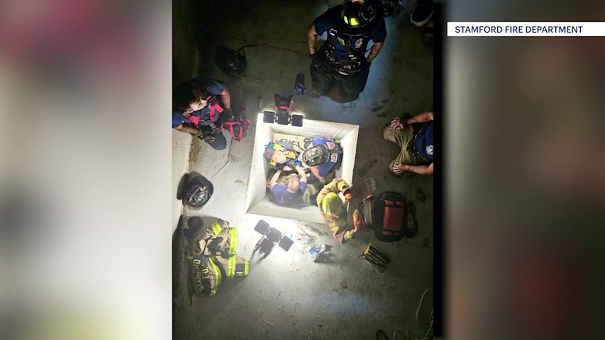 Video thumbnail for ‘Uncommon’ and ‘intensive.’ Stamford fire chief discusses rescue of construction worker from empty water tank