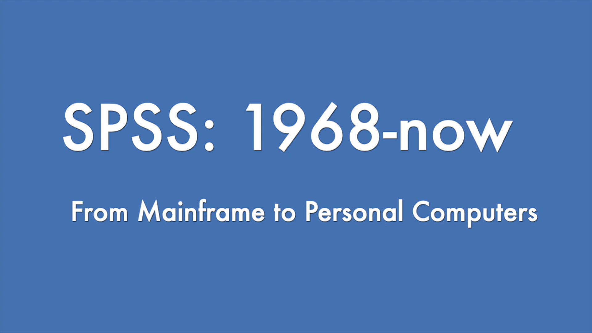 'Video thumbnail for Starting to work with SPSS'