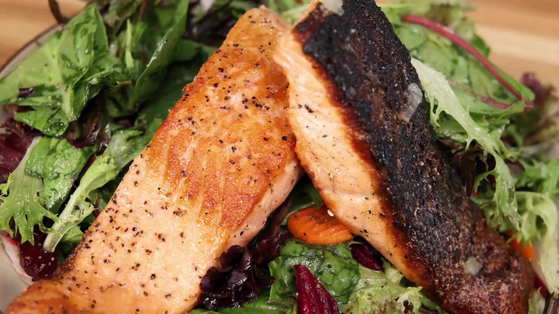 Video thumbnail for How to Cook Restaurant Quality Salmon at Home (1080p 24fps)