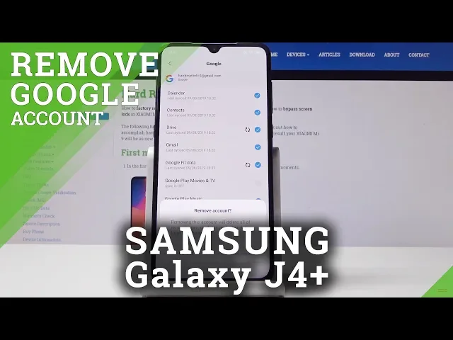 Video thumbnail for How to Add & Remove Google User in SAMSUNG Galaxy J4+ - Delete Account