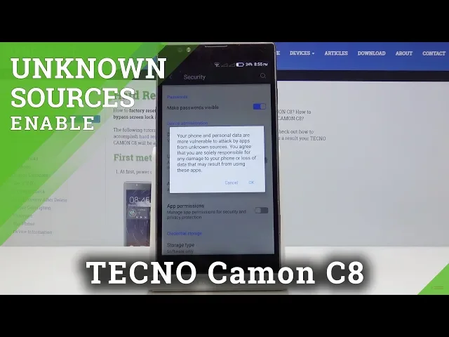 Video thumbnail for How to Enable Unknown Sources in TECNO Camon C8 - Allow App Installation