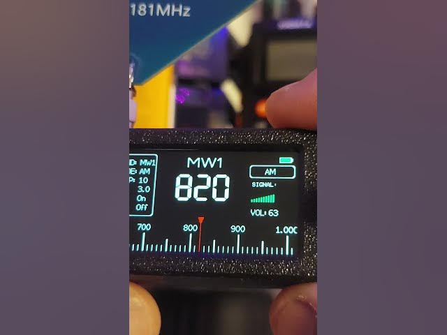 Video thumbnail for Si4732 Mini Pocket Radio - WNYC NPR / BBC World Service @ 820 kHz