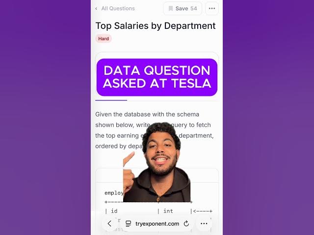 Video thumbnail for This Data question was asked at Tesla!