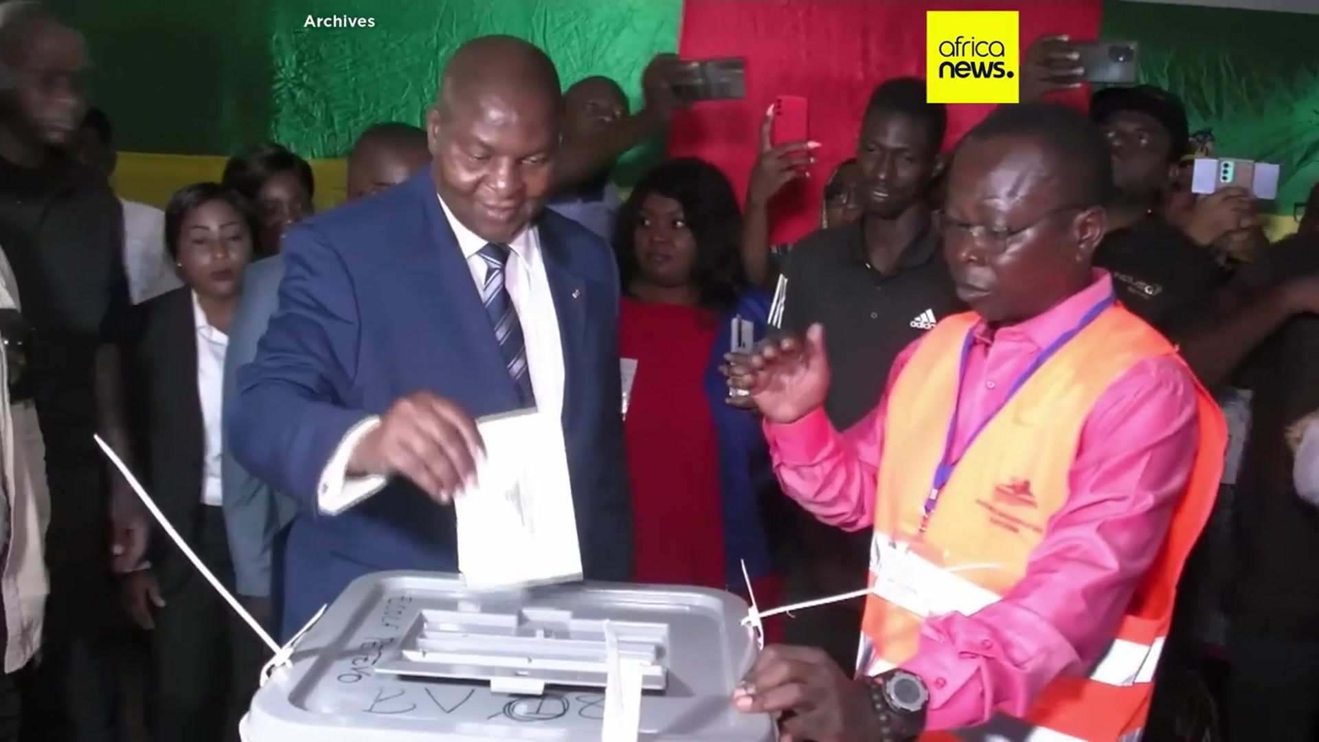 'Video thumbnail for Central African Republic's President Touadera confirms third-term bid'