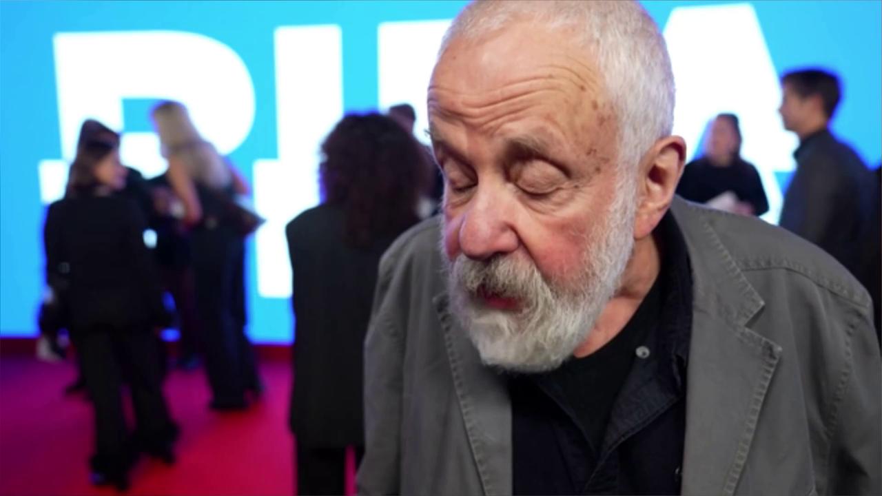 Video thumbnail for UNCAPTIONED: Mike Leigh foreshadows retirement due to illness.
