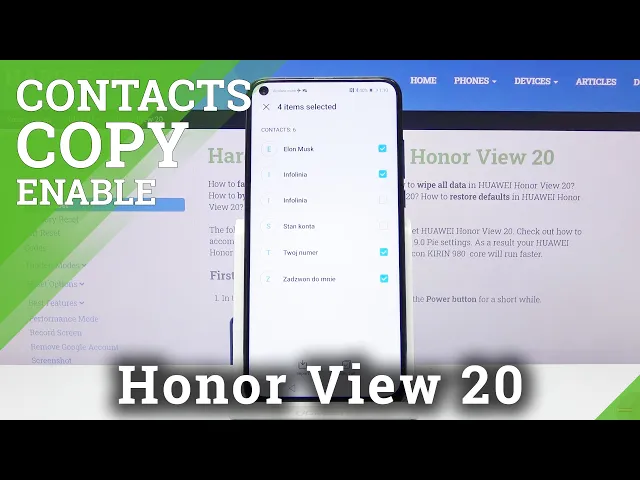Video thumbnail for How to Copy Contacts in Honor View 20 – Import Contact List