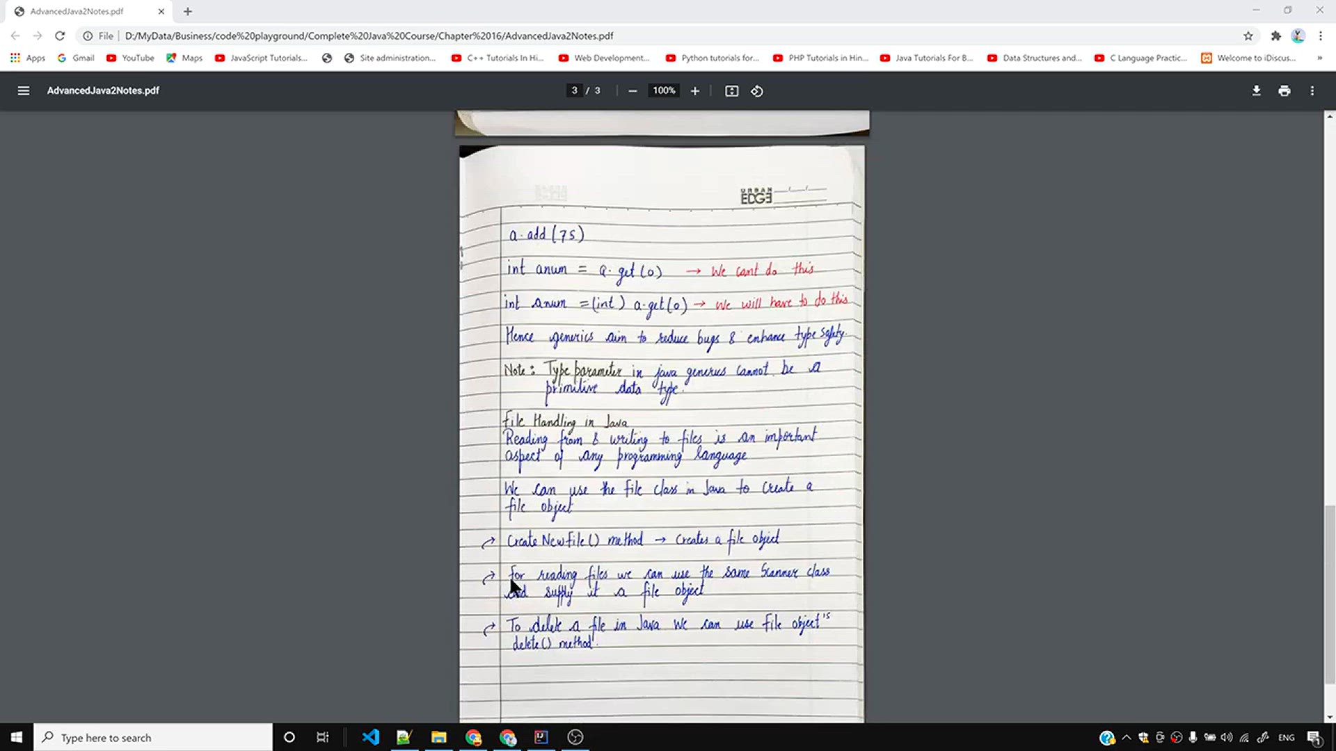 'Video thumbnail for File Handling in Java'