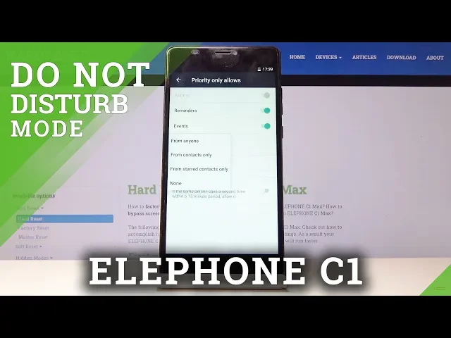 Video thumbnail for How to Activate Do Not Disturb Mode in ELEPHONE C1 – DND Settings