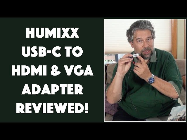 Video thumbnail for The Humixx USB-C to HDMI / VGA Adapter - REVIEWED!