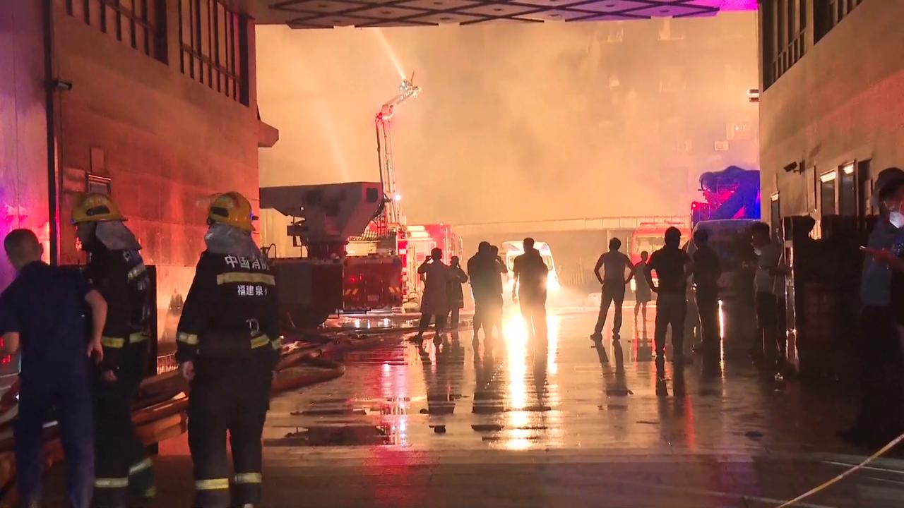 Video thumbnail for China: 28 dead in shoe factory fire in east China.