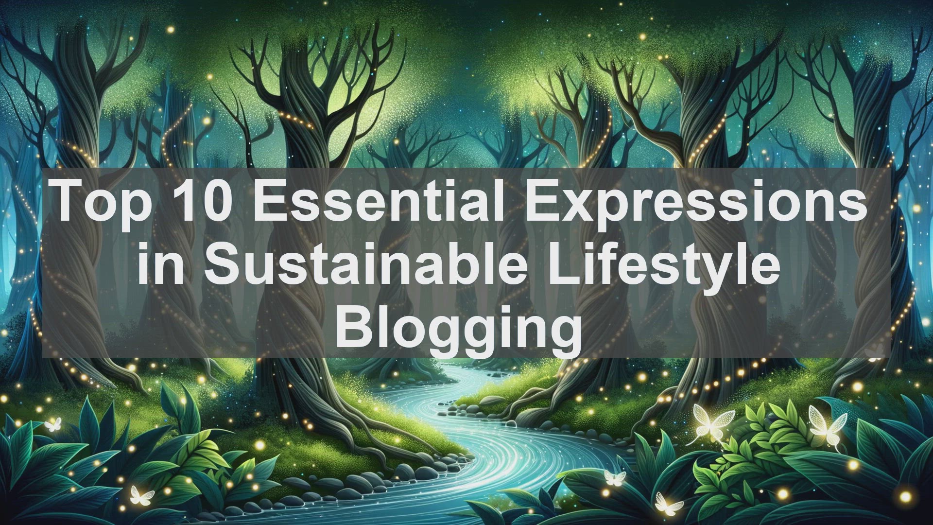 'Video thumbnail for Top 10 Essential Expressions in Sustainable Lifestyle Blogging'