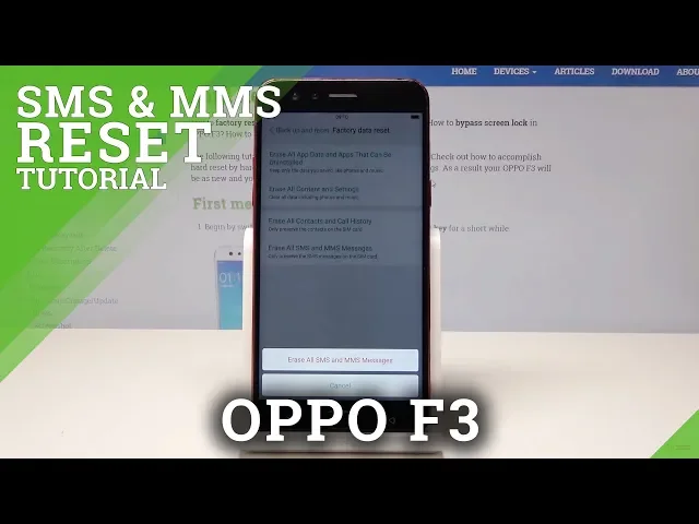 Video thumbnail for How to Delete Messages History in OPPO F3 - Reset SMS & MMS