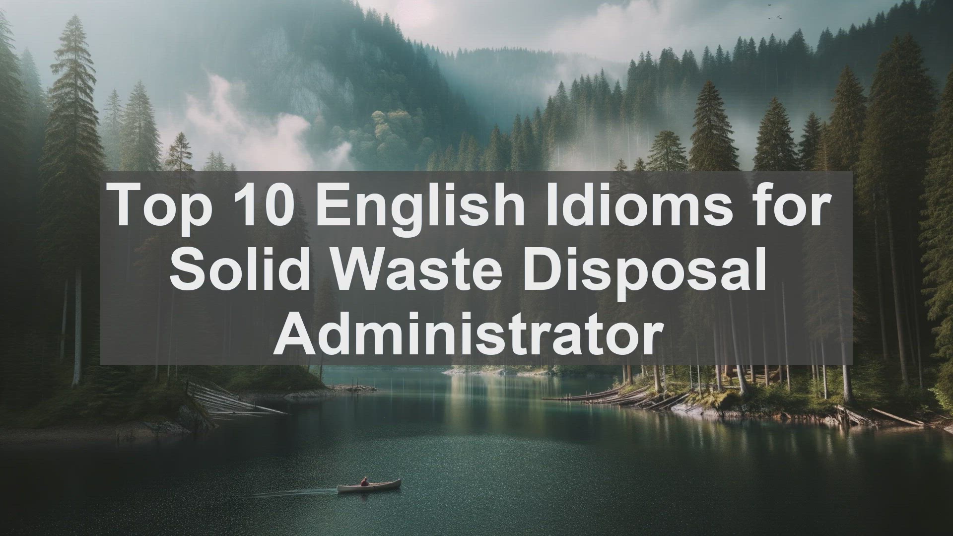 'Video thumbnail for Top 10 English Idioms for Solid Waste Disposal Administrator'