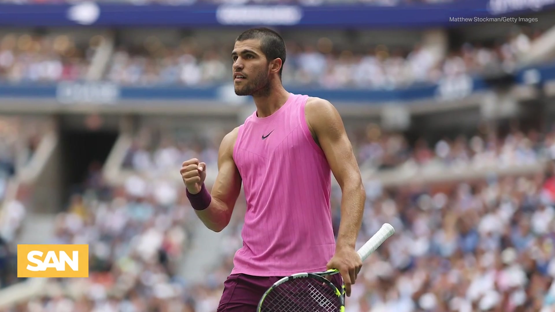 'Video thumbnail for Alcaraz defeats Sinner to win second Grand Slam title of 2025'