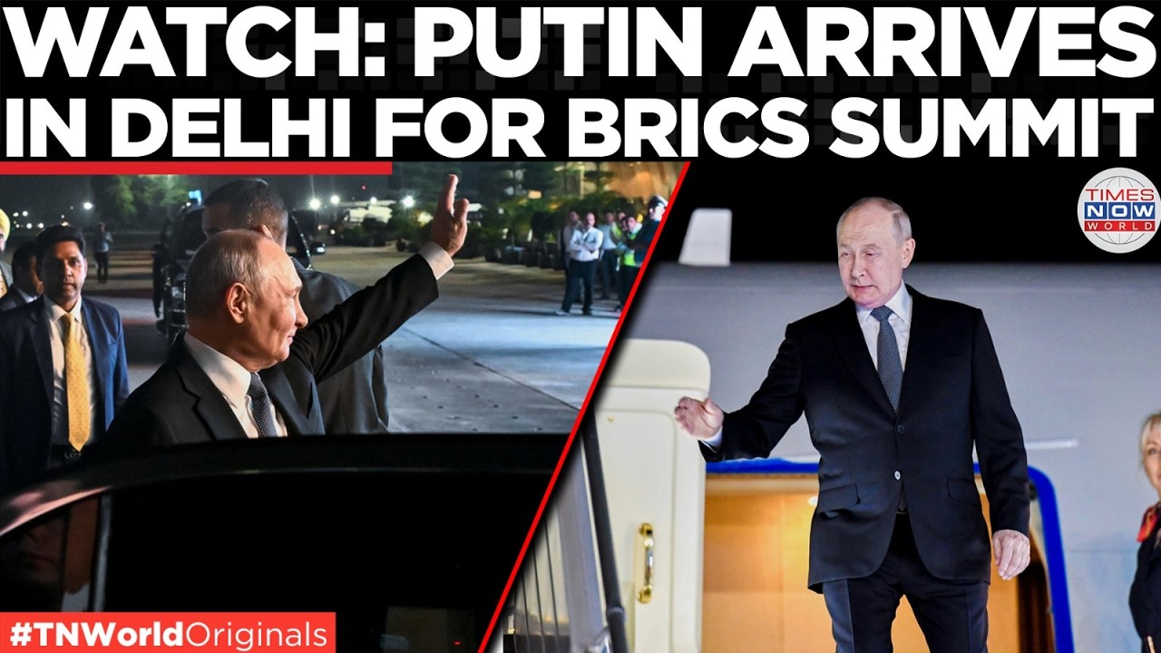 Video thumbnail for FULL ARRIVAL: Putin Lands in Delhi for High-Stakes BRICS Power Summit!