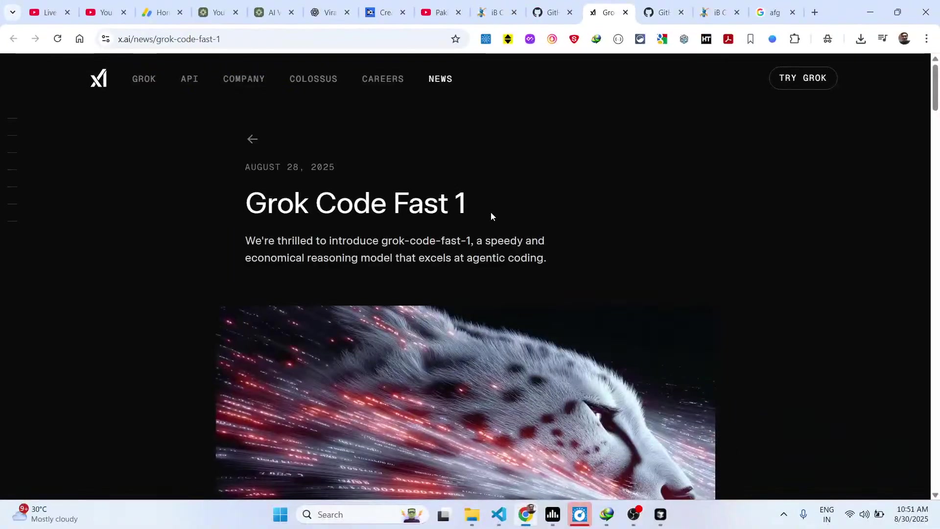 'Video thumbnail for Elon Musk’s Grok-Code-Fast 1 Model Launched & Destroys Claude,Gemini & GPT-5?? Fastest Coding Model'