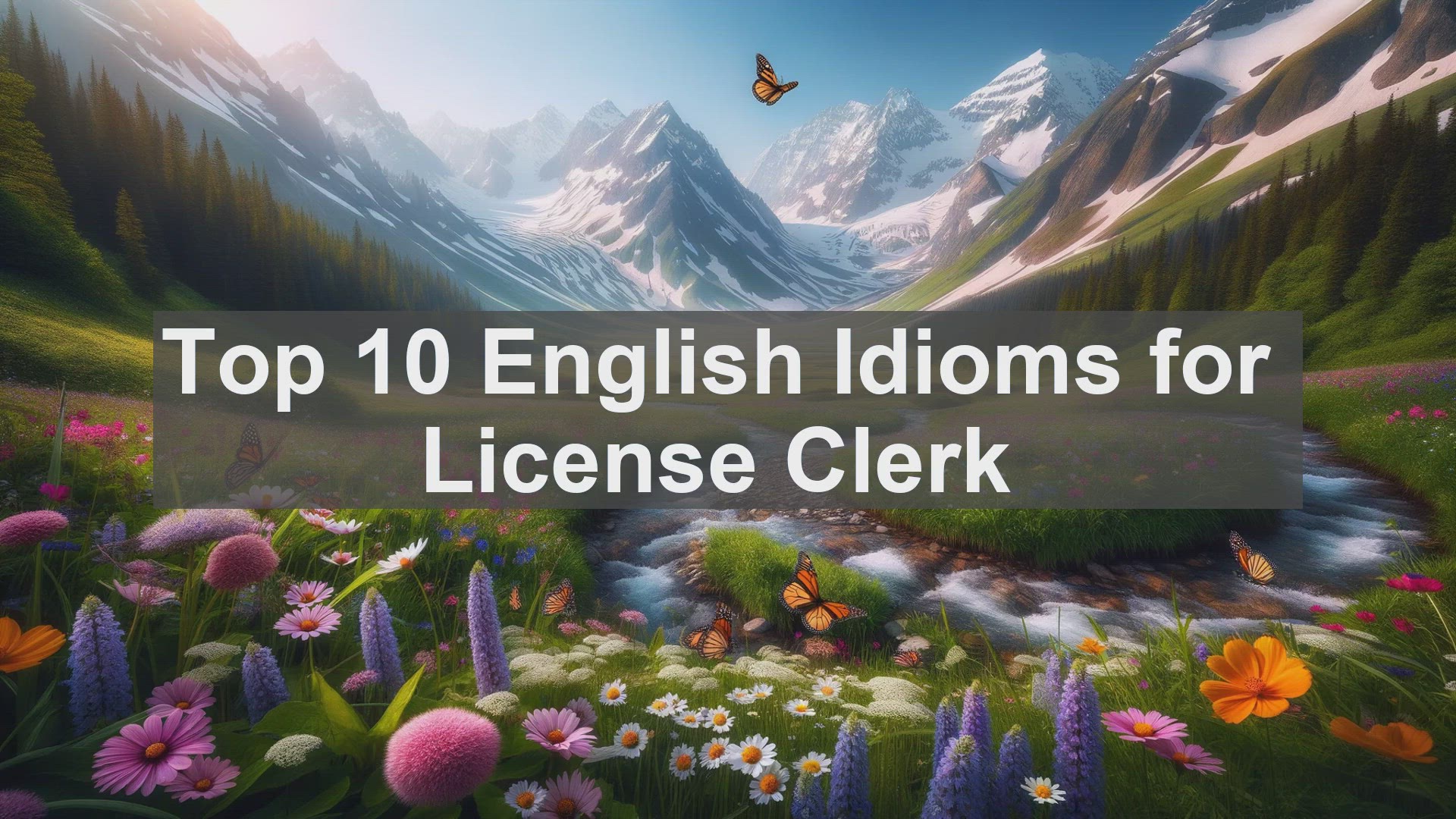 'Video thumbnail for Top 10 English Idioms for License Clerk'