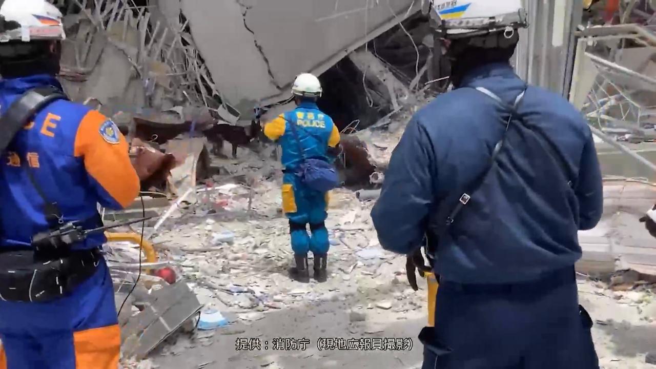 Video thumbnail for France: Search dogs join rescue operations after Kumamoto earthquake.
