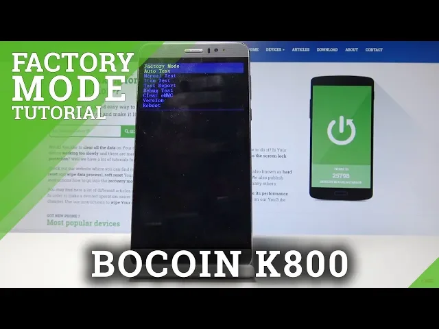 Video thumbnail for Factory Mode BOCOIN K800 - Enter & Quit Test Mode