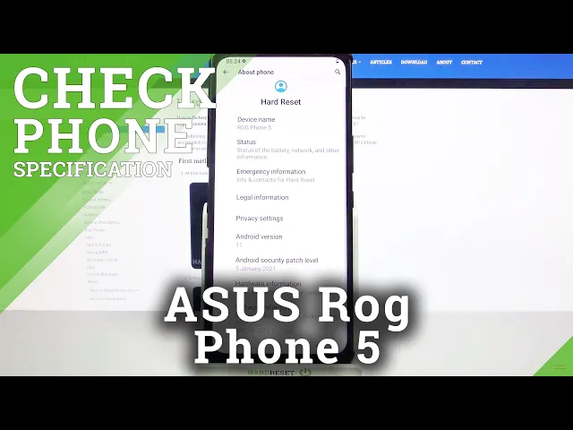 Video thumbnail for How to Check Phone Specifications in ASUS Rog Phone 5 – Find Phone Info