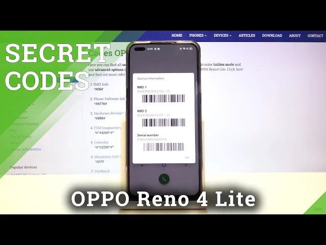 Video thumbnail for Secret Codes OPPO Reno 4 Lite – Find Hidden Modes / Test Menu
